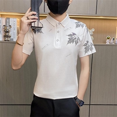 PL024-P35控55短袖polo衫男士夏季潮流半袖上衣服冰爽棉翻领半袖T，男装Polo衫，电商D310B-1