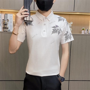 PL024-P35控55短袖polo衫男士夏季潮流半袖上衣服冰爽棉翻领半袖T图片