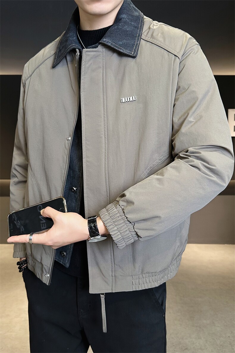 标50白鸭绒夹克式假两件轻薄羽绒服男外套B317-Y522-P195控258,男装夹克,电商B317