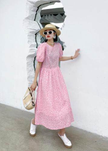 印花连衣裙，女装连衣裙，她家