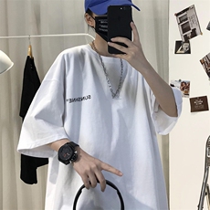 XZ115A-T06200克纯棉男女字母印花大码S-5XL10色T恤衫圆领半袖，男装T恤，星座115A-3