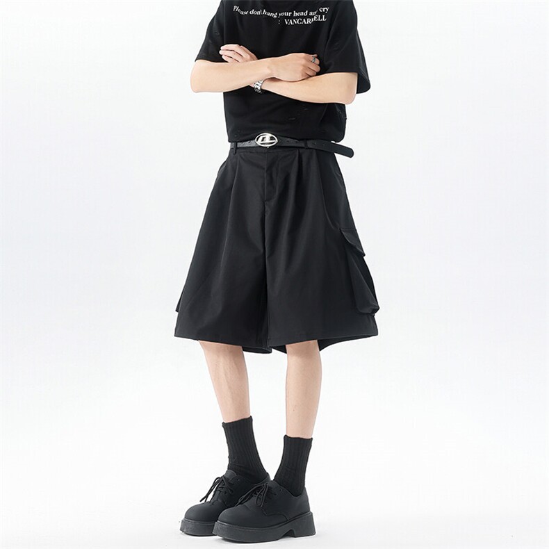 8XL-M工装西装短裤男夏季宽松大码日系痞帅高级五分裤DK26002P48,男装休闲裤,电商B312