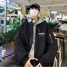 外套男子春秋宽松翻领休闲棉夹克拉链装饰百搭J538，男装夹克，星座1116A-1（原606A）