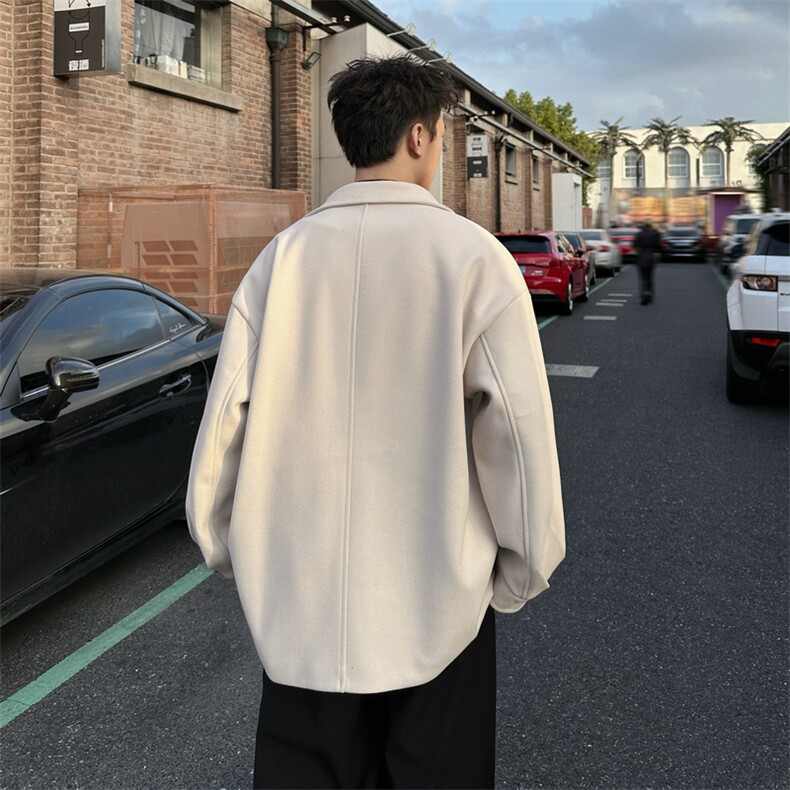加绒加厚毛呢大衣西装外套潮504-F61-P75控118（加绒P85控128）,男装毛呢大衣,星座504