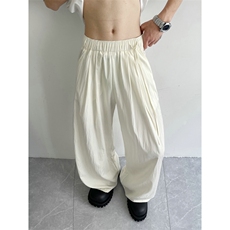 25新款垂感懒惰风山本裤冰丝宽松情侣拖地阔腿裤504-K242-特P28，男装休闲裤，星座504