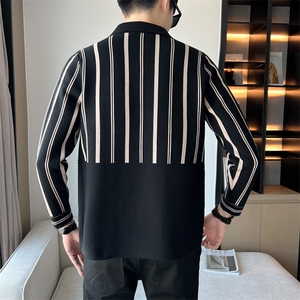 星座抖音直播新款针织开衫男高品质店主风夹克外套男士KSA086-P75图片