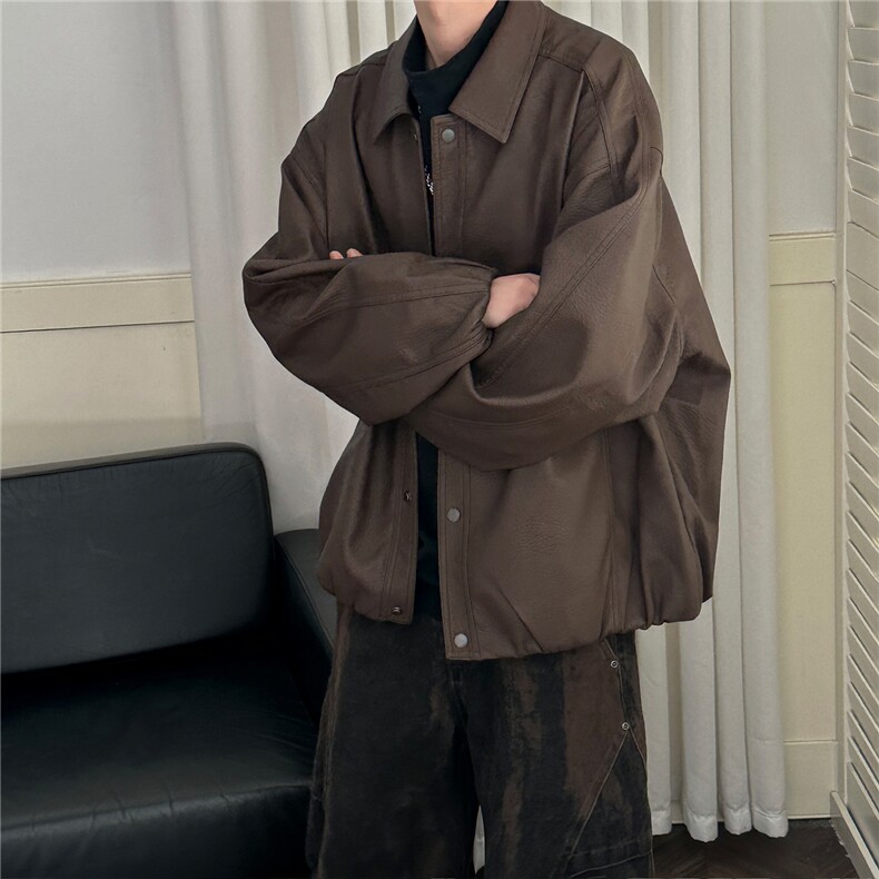 现货新款痞帅潮牌机车皮衣外套男士春秋A351-AP2639-p125控199,男装皮衣,电商A351