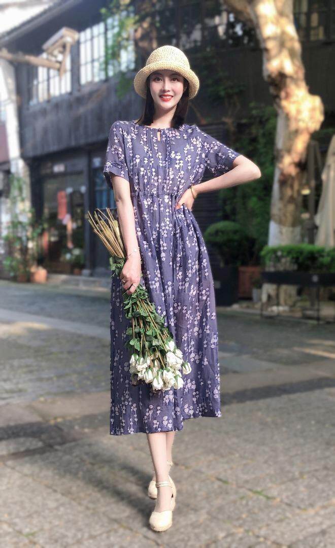 纯苎连衣裙小衫裤子裙子衬衣 时尚风 风淑女风休闲风，女装连衣裙，川哲