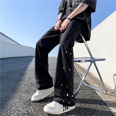 美式机能风裤子高街户外防水冲锋裤男微喇排扣工装裤K6660-P36，男装休闲裤，星座512-4