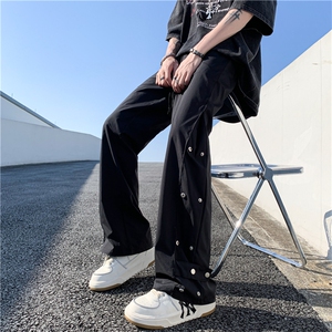 美式机能风裤子高街户外防水冲锋裤男微喇排扣工装裤 K6660-P36图片