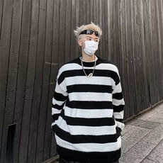 美式圆领毛衣男慵懒风休闲针织衫M5626P58，男装针织衫/毛衣，星座1116-2