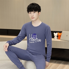 全棉男士秋衣秋裤薄款保暖内衣纯棉毛衫套装310B-3-2301-P42，男装棉衣，星座310B-3