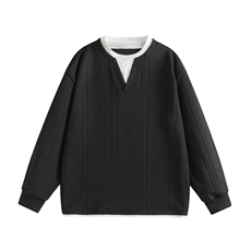 潮流宽松假两件卫衣潮牌休闲上衣A161-MT-2601-P45，男装卫衣，电商A161