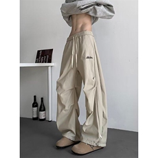 美式复古褶皱伞兵弯刀工装裤新款男女宽松阔腿拖地裤A658/P42，男装休闲裤，星座506