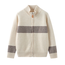 男女通用秋冬七针双股半开拉链2025新款，童装儿童羊绒衫，旭泰羊绒