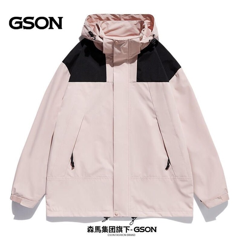 秋冬户外三合一冲锋衣男女可拆卸防风防水登山服,女装棉衣/棉服,星座1511