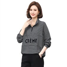 2022秋款条纹时尚休闲卫衣显瘦百搭长袖上衣，女装卫衣/绒衫，鑫鑫格