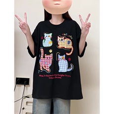 H0629-P35贴布刺绣螺纹领+包边拉肩休闲T恤，女装T恤，星座617A-2