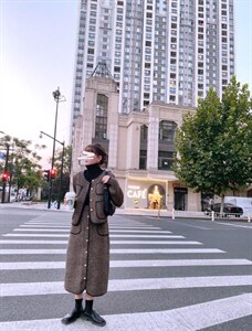 羊毛小香套装图片