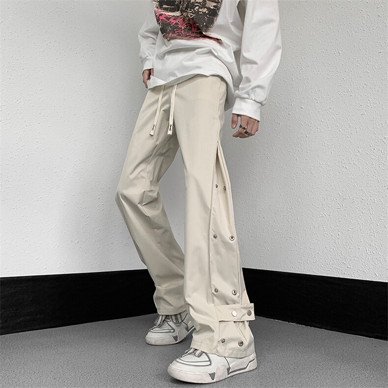 微喇排扣裤子男款潮流韩版高街oversize美式机能冲锋裤GK836-P35,男装休闲裤,星座1008
