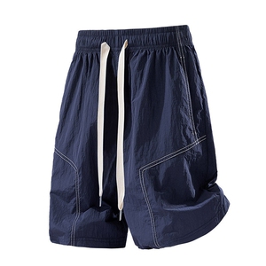 短裤男夏季薄款男士速干五分裤宽松直筒冰丝裤5分休闲运动篮球裤图片