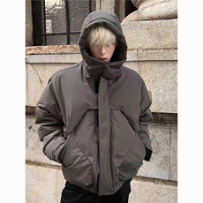 春秋季男士大口袋工装连帽冲锋衣棉服情侣款户外防风保暖夹克外套，男装夹克，星座506A