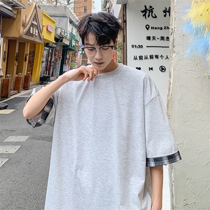 短袖男夏季新款港风宽松T恤上衣T8219-P25图片