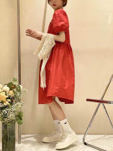 夏季新款两件套蕾丝披肩连衣裙，女装连衣裙，虹朵朵