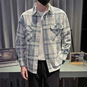 新款社会小伙秋冬男加厚寸衫型夹克男店主棉外套JK827-P68 控98图片
