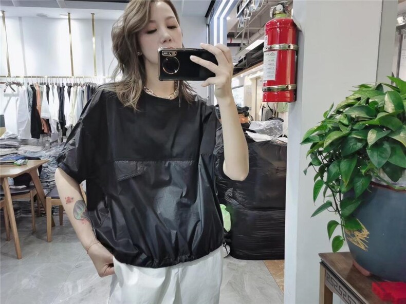 针织拼接防晒衣小衫，女装，DUO QIU朵秋