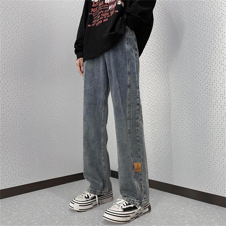 直筒2023美式贴标男裤夏季春秋休闲男士B225-K2388-P63-X78，男装休闲裤，电商B225