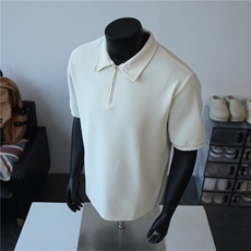 现货！老钱风POLO衫抗皱立体纹理休闲短袖A061-XT80028-特批40，男装T恤，电商A061