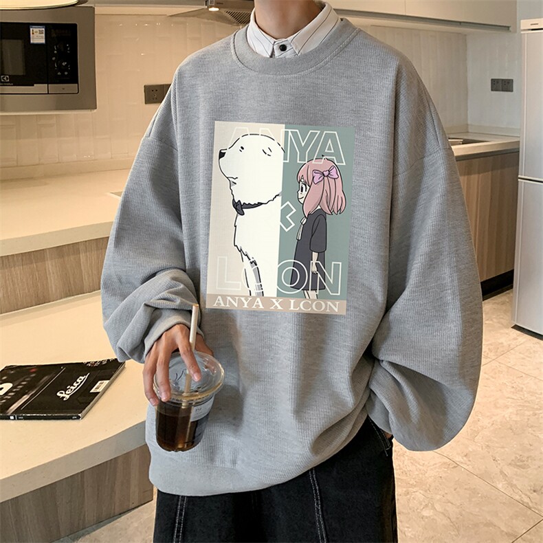 华夫格卫衣圆领卫衣男大码长袖t恤男外套HW76365-P30,男装卫衣,电商A040