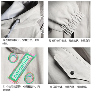 JK41171-P85 加棉款-P115 纯棉连帽夹克男士大码工装夹克男 网格图片