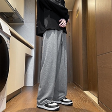 8XL-M特大码糯米裤男垂感直筒宽松休闲羊绒裤子K995P55控78，男装休闲裤，电商D206-1