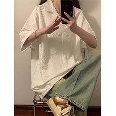 夏季新款男女同款短袖套头衬衣外套XZ102B-1-T2552P30，男装衬衫，星座102B-1