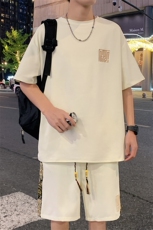 ！2025夏季新款男士风短袖套装百搭一套TZH246特P45，男装T恤，电商B220