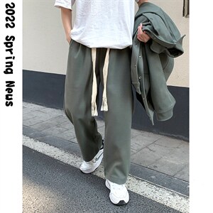 现货！2025春装大麻绳休闲裤男宽松立体裁剪阔腿裤 KZ301P68控78，男装休闲裤，星座517A-1