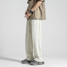 抖音春秋高克重宽松休闲裤拖地裤垂感小西裤K2675-特P32，男装西裤，电商A099