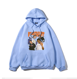 白底新款秋冬时尚卡通印花潮流百搭连帽卫衣W235P35控48图片