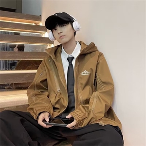 F440 P63新款秋装男生休闲夹克外套美式高街时尚宽松休图片