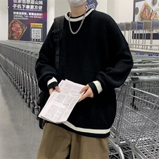 美式圆领毛衣男慵懒风休闲针织衫X739P40，男装针织衫/毛衣，星座1116-2
