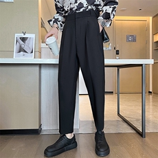 店主轻熟风百搭垂感直筒九分裤显瘦直筒宽松裤子K17/P85控115，男装休闲裤，电商A243