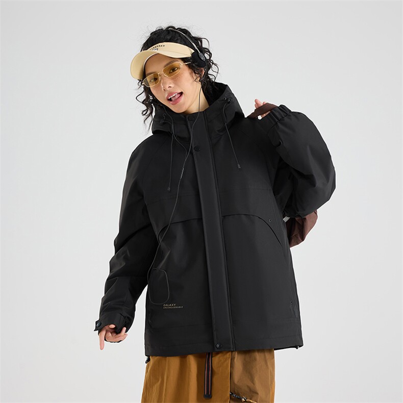 现货5W件冬季三防美式boxy解构连帽雪山冲锋衣棉衣男女棉服厚外套，男装夹克，电商A486