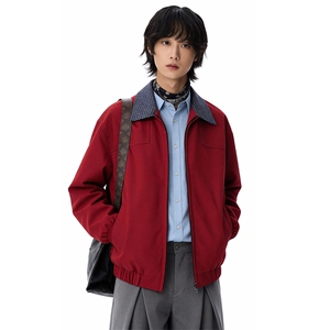 现货 美式格子拼接衬衫外套男女春季2026新款复古情侣工装夹克图片