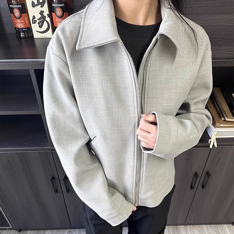 美式正肩夹克男春季穿搭新款翻领行政上衣简约休闲西服外套JB984,男装夹克,星座1116A（原606A-3）