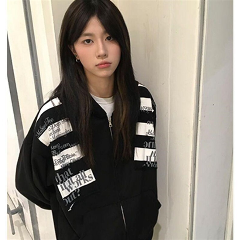 高品质春装新款美式高街潮牌解构设计休闲连帽卫衣男女慵懒风外套,女装短外套,电商A486