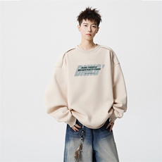 得物供货、重磅420克现货圆领卫衣宽松HD019-1-WY2765LL-P35，男装卫衣，电商019-1