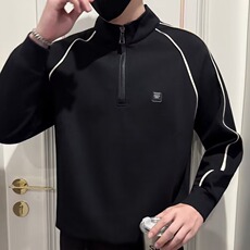 A194-P47半拉链卫衣男春秋款美式复古高级感上衣男士百搭宽松，男装卫衣，电商B323A