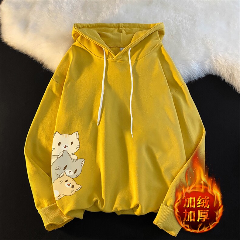 WY2164-P35加绒款-P40纯棉连帽卫衣男大码运动帽衫宽松薄外套男，男装卫衣，电商A040